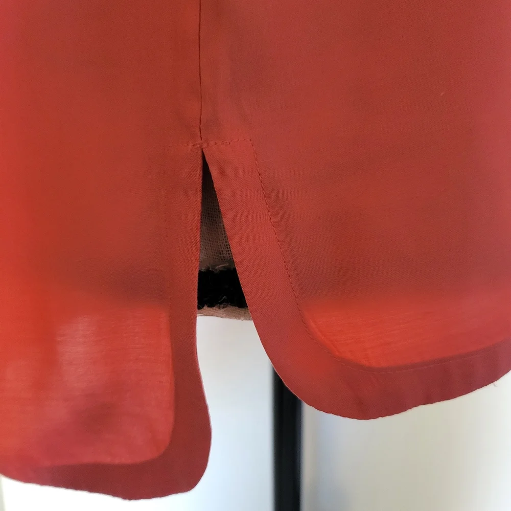 Kate Spade Saturday Salmon‎ Pink Silk Blend Sleveless Top Blouse Size M